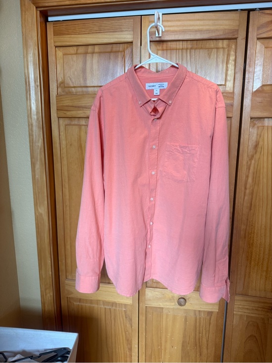 Old Navy Other - Old Navy Men's Coral-Peach Long Sleeve Button-Down Shirt